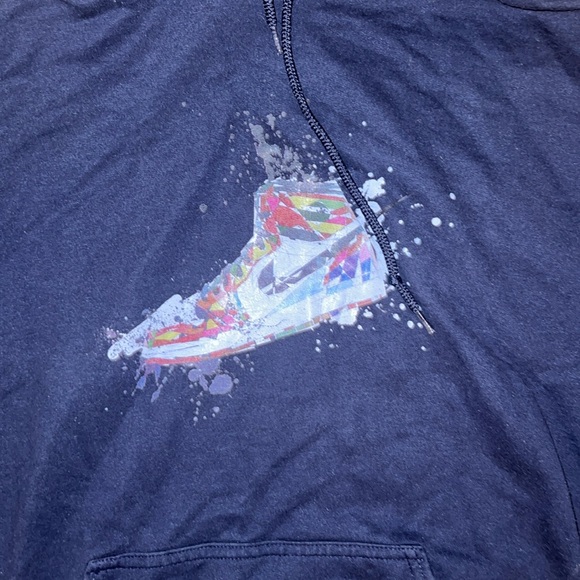 Custom Dark Blue Hoodie - Picture 2 of 4